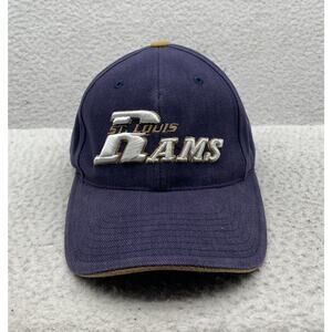 Logo Athletic St. Louis‎ Rams Hat Mens Hook Loop OSFM Dad Cap NFL Football Blue